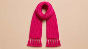 Handmade Pink Chunky Muffler – Traditional Pahadi Woollen Scarf for Men & Women