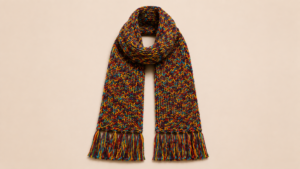 Himachali Handmade Multicolour Muffler – Traditional Pahadi Woollen Scarf
