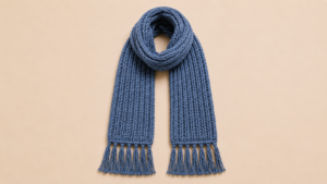 Himachali Handmade Blue Muffler – Traditional Pahadi Woollen Scarf for Men & Women