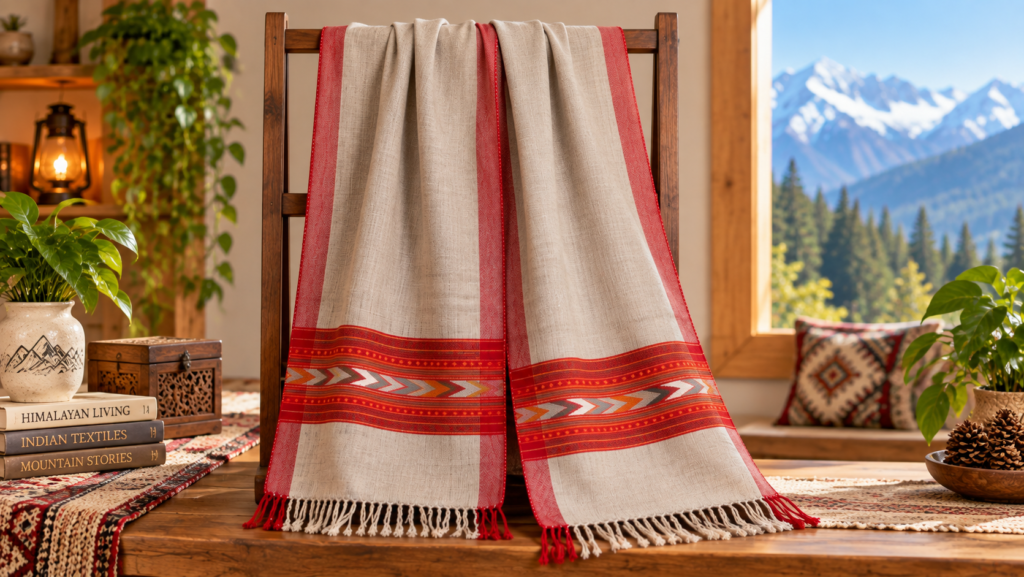 Himachali Stole – Traditional Pahadi Woollen Stole for Women