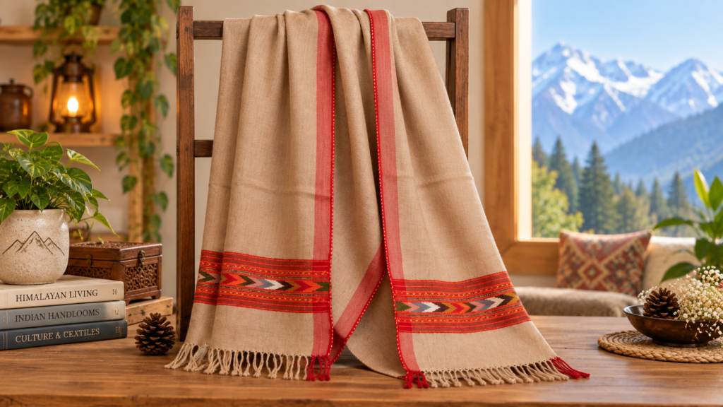 Himachali Stole – Traditional Pahadi Woollen Stole for Women