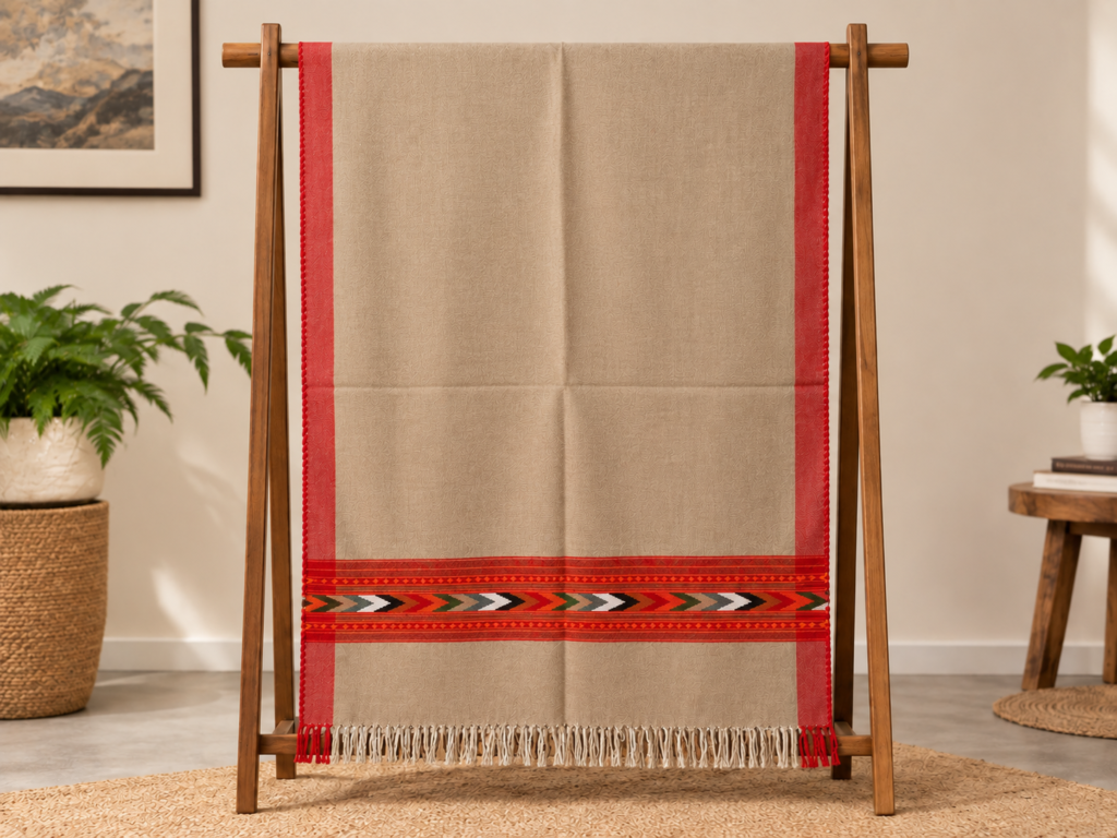 Himachali Stole – Traditional Pahadi Woollen Stole for Women