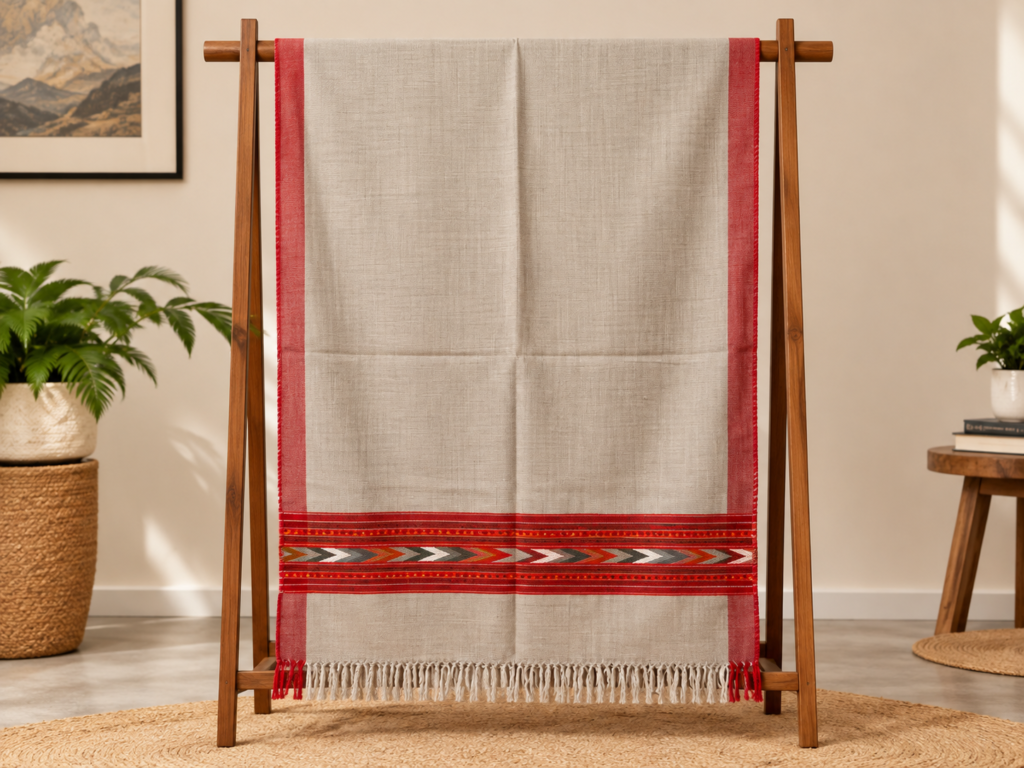 Himachali Stole – Traditional Pahadi Woollen Stole for Women